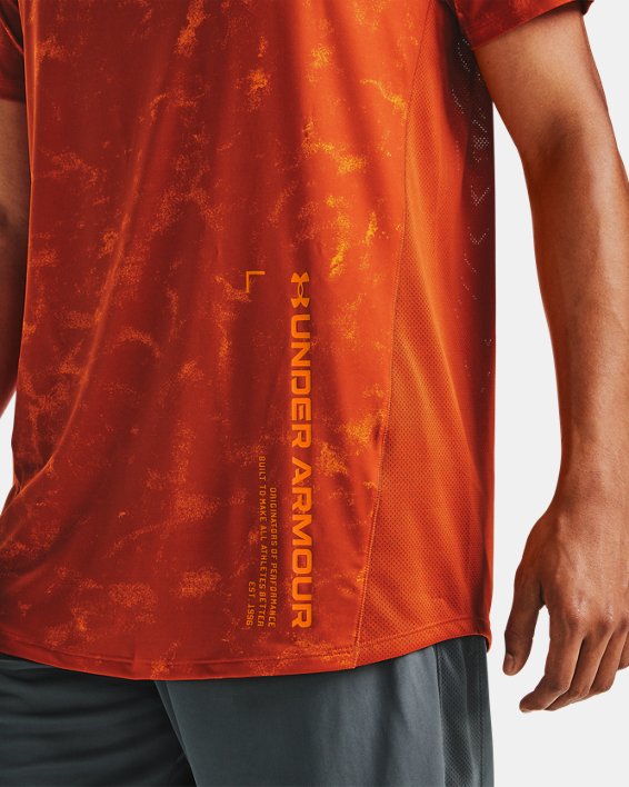 Camiseta de manga corta con estampado UA MK-1 para hombre, Orange, pdpMainDesktop image number 3